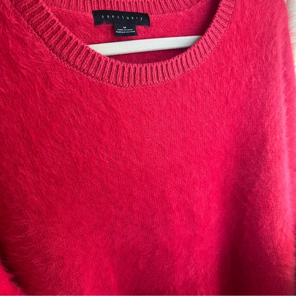 SANCTUARY FLUFF IT UP SWEATER ROUGE Size M - Picture 6 of 14